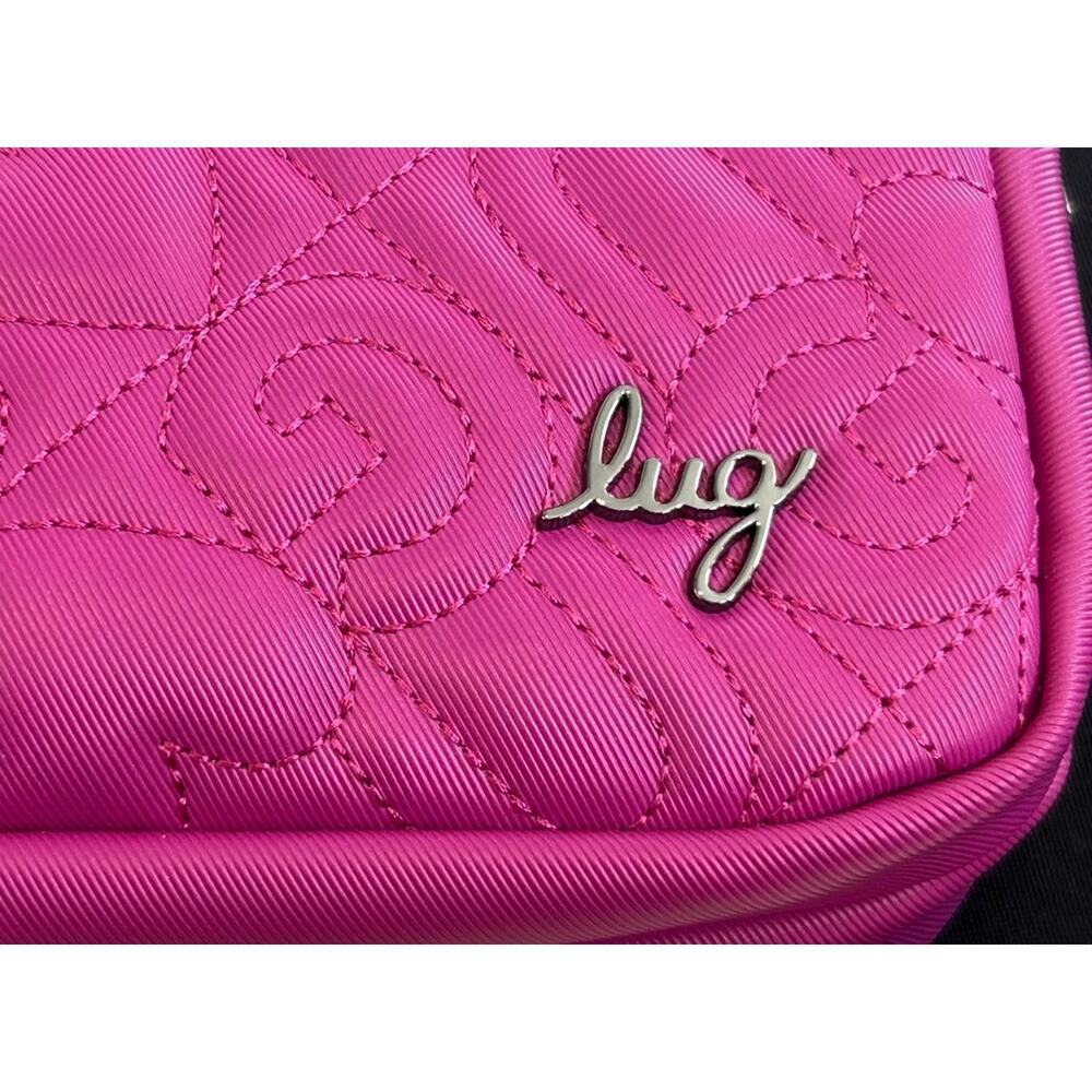Lug Coupe XL Crossbody Wallet Orchid Quilted Print Sling Bag - Picture 3 of 5